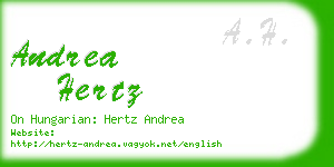 andrea hertz business card